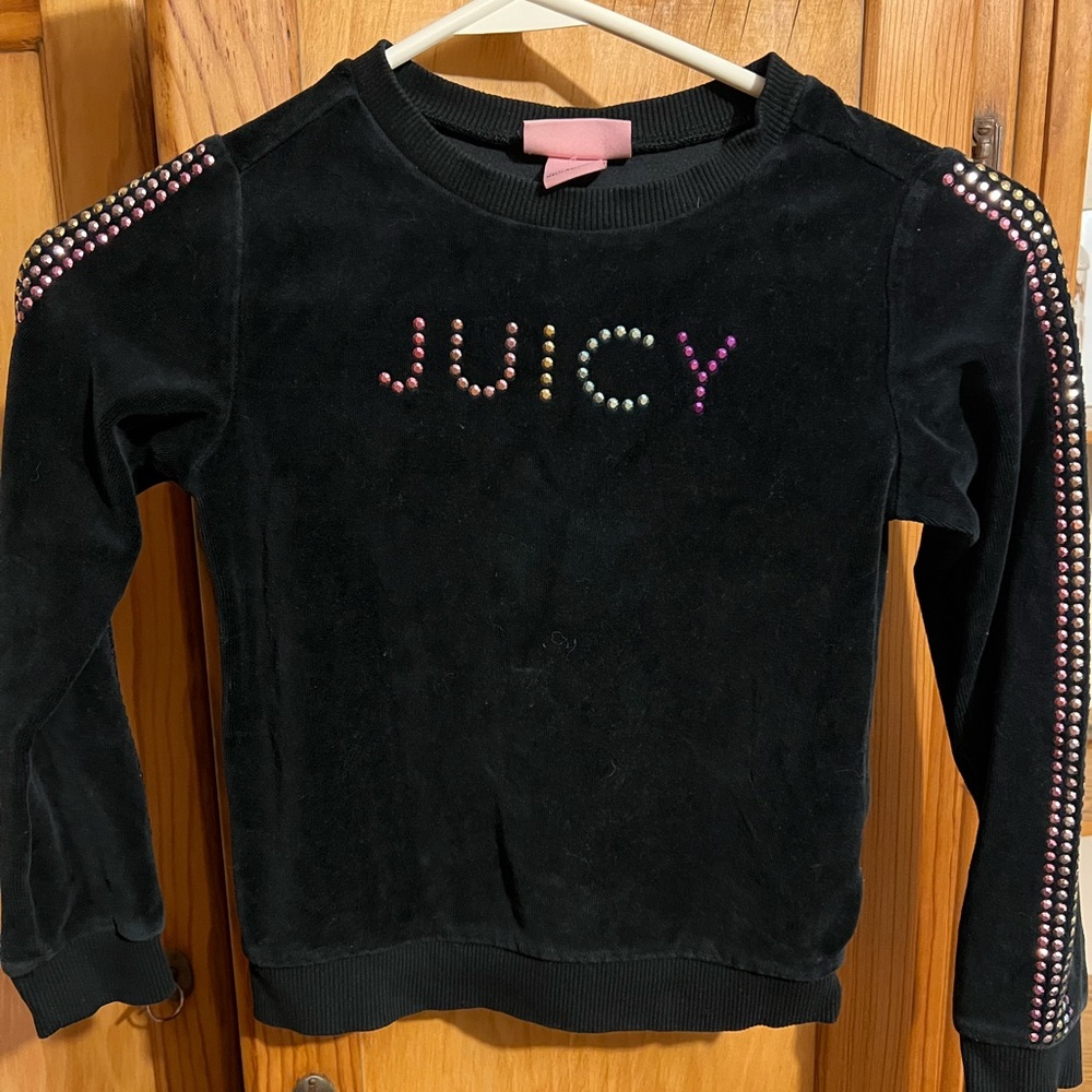 Juicy Couture Kids Black Sweatshirt with Colorful Studs